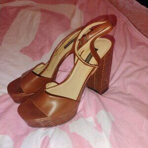 Brown Nine West heels